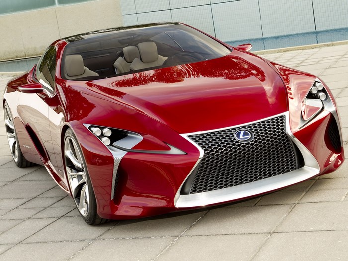 Red Lexus concept car