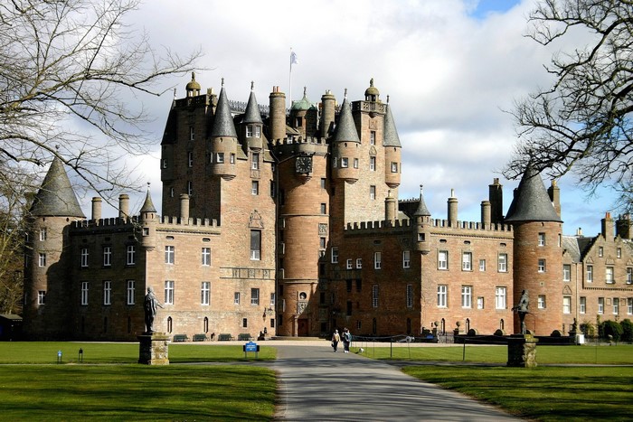 Glamis Castle in Angus, UK