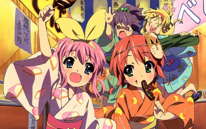 Tantei Opera Milky Holmes characters at a festival