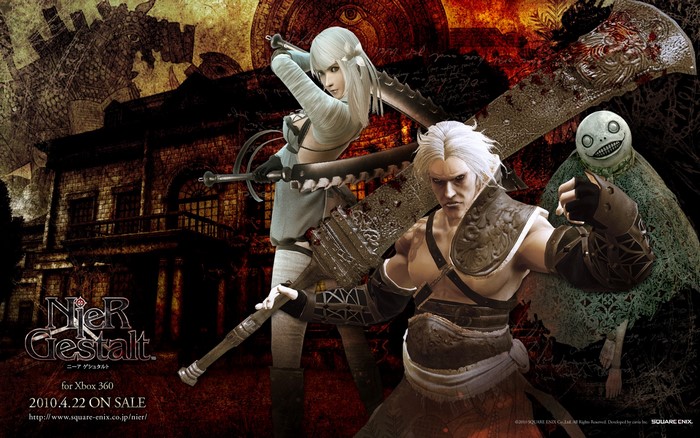 Nier Gestalt characters with swords