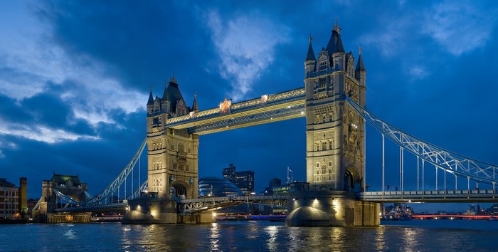 Tower Bridge at night, London, United Kingdom