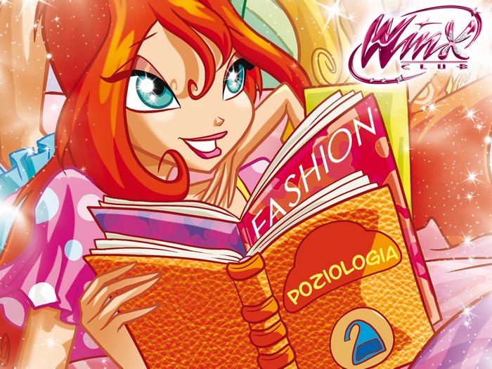 Bloom from Winx Club reading books