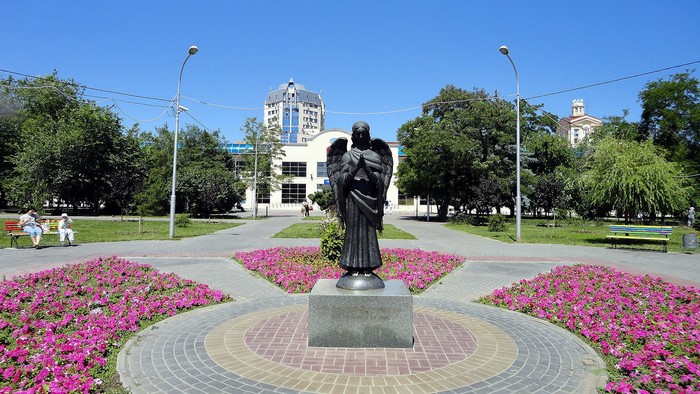 Angel monument in Volgograd park