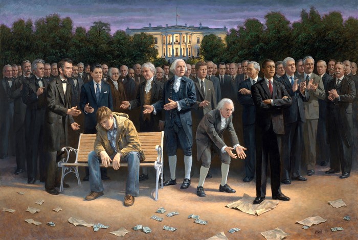 Presidents and Founding Fathers Gather at the White House