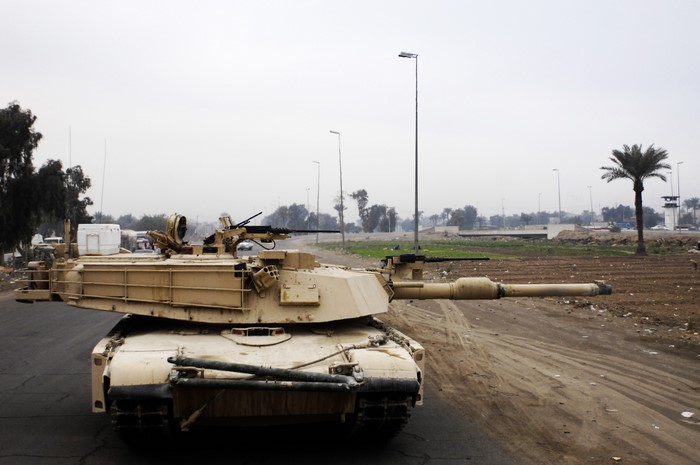 M1 Abrams tank on a road