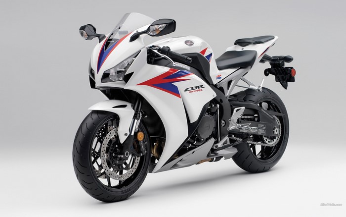 White Honda CBR 1000RR Motorcycle