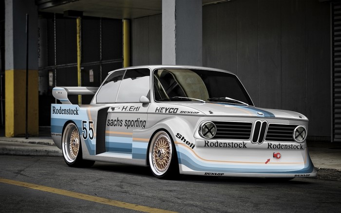 BMW 2002 race car with Rodenstock livery