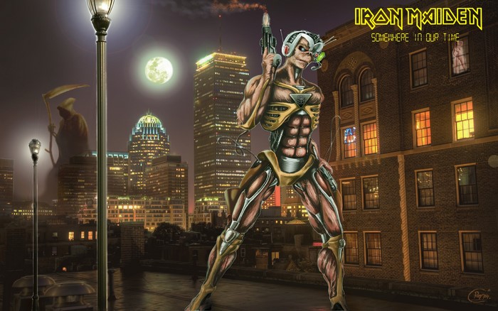 Eddie from Iron Maiden Somewhere in Time album cover