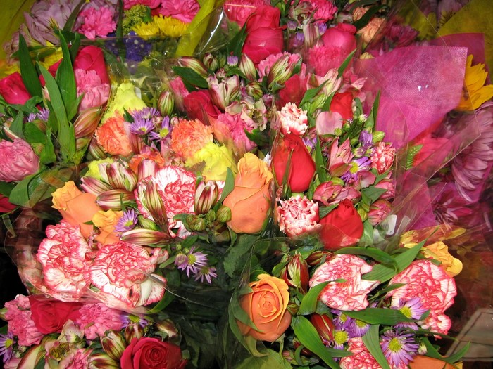 Bouquets of assorted flowers