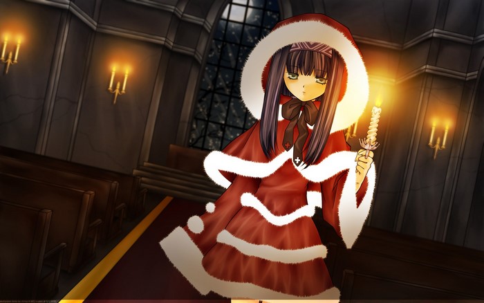 Erementar Gerad Christmas Girl Holding Candle
