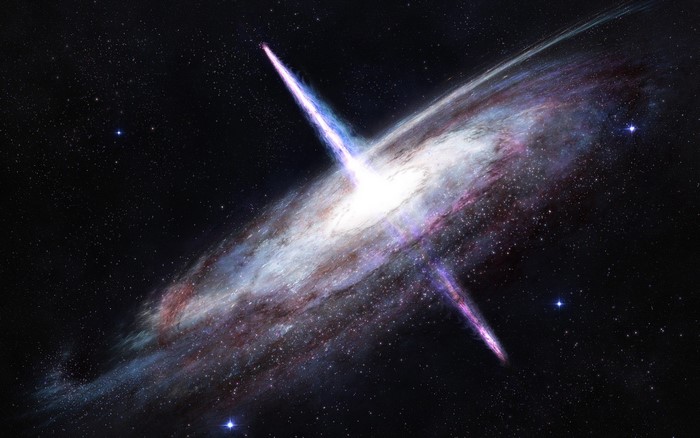 Galaxy with Jets and Stars