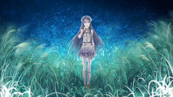 Lightning from Final Fantasy XIII in a field