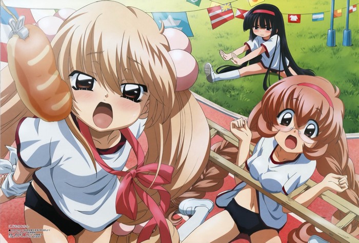 Girls from Kodomo no Jikan on a field