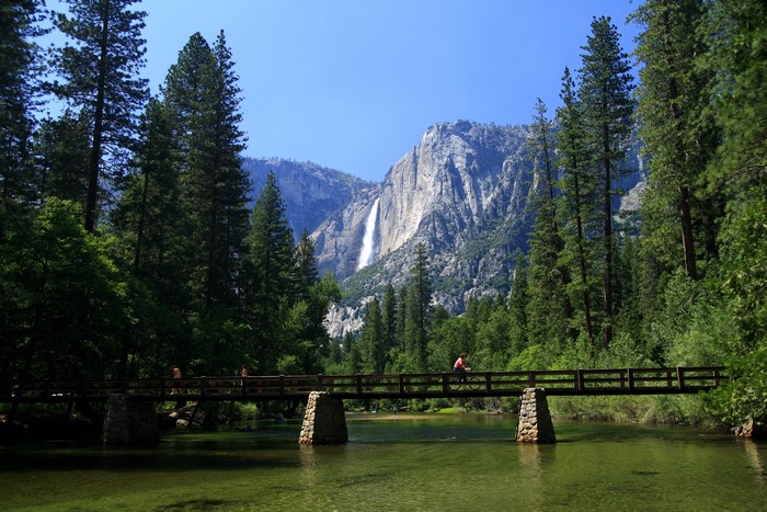 Bridge over Merced River in Yosemite National Park