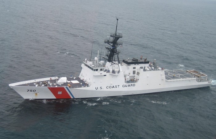 U.S. Coast Guard Cutter 750 at sea