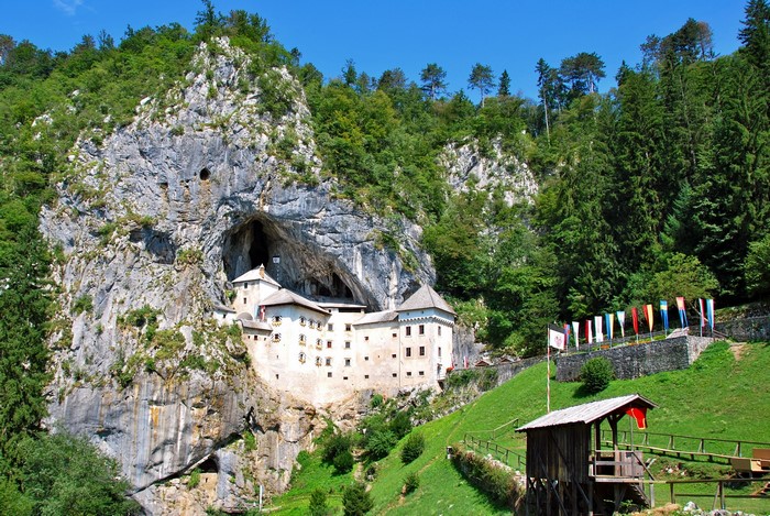 Predjama Castle built into a cave
