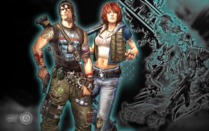 All Points Bulletin characters with guns and grenades
