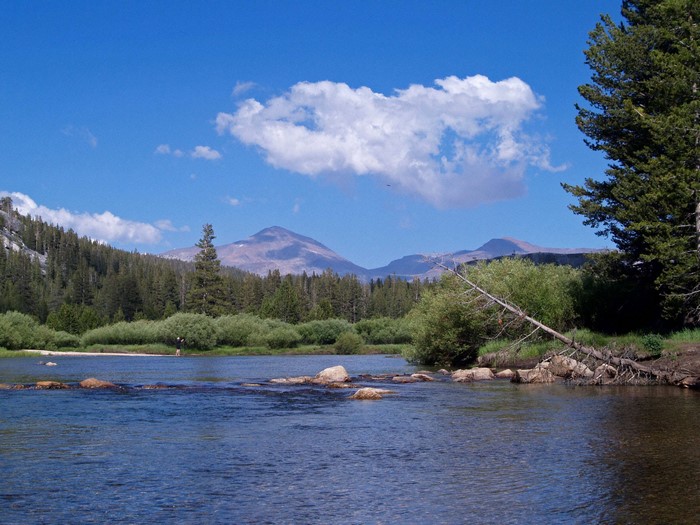 River and Mountains in Yosemite National Park