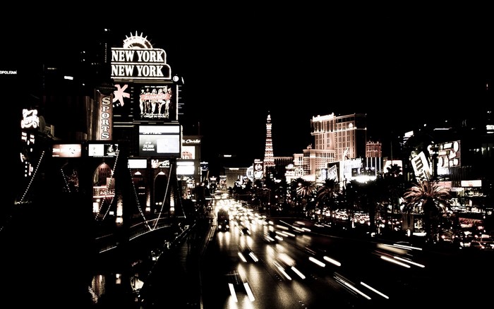 New York New York Hotel and Casino Las Vegas at Night
