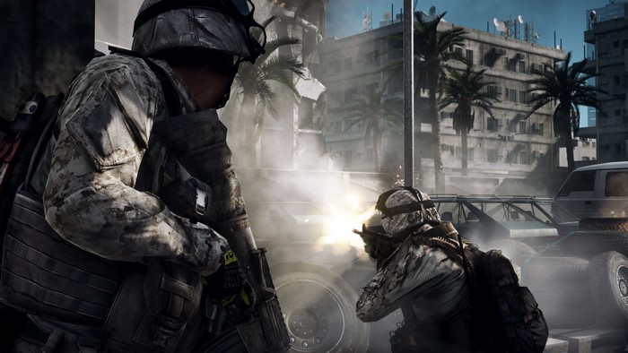 Soldiers in combat in Battlefield 4K