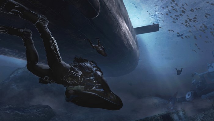 Call of Duty 4: Modern Warfare underwater scene