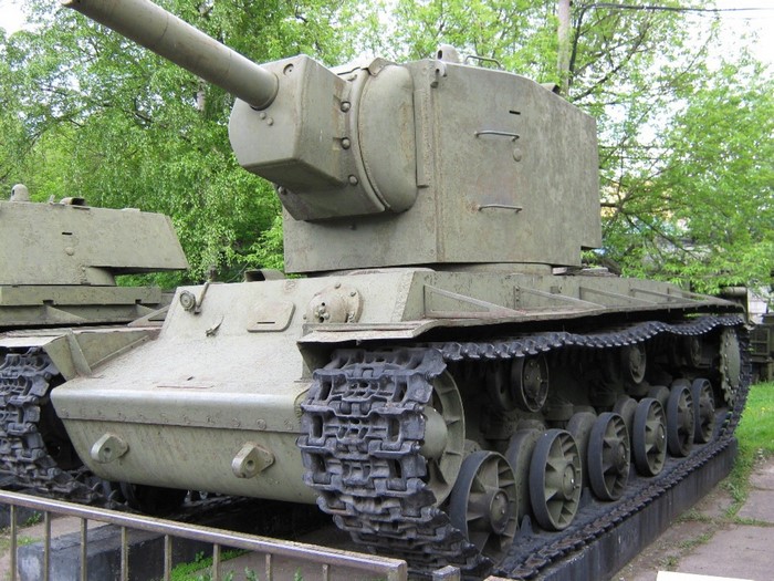 KV-2 heavy tank on display