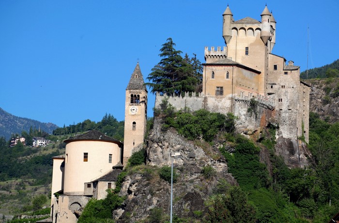 Castle Saint Pierre in Aosta Valley, Italy