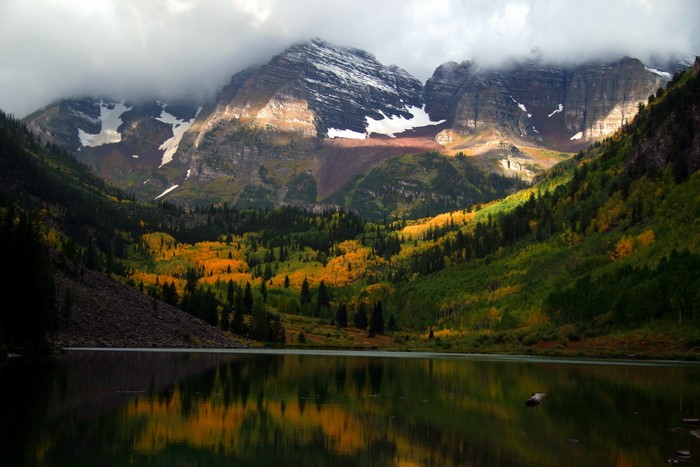 Rocky Mountain National Park Autumn Lake Reflection