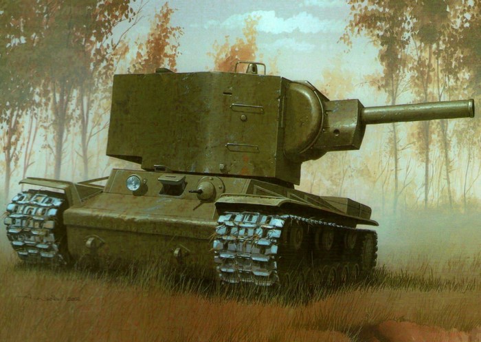 KV-2 heavy tank painting