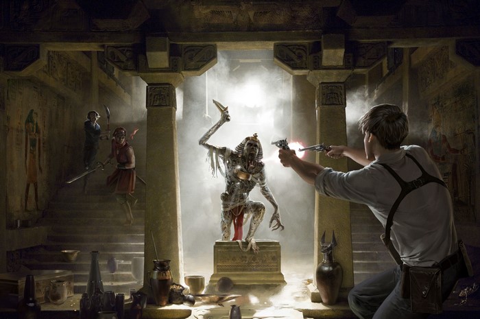 Mummy Battle in Ancient Tomb