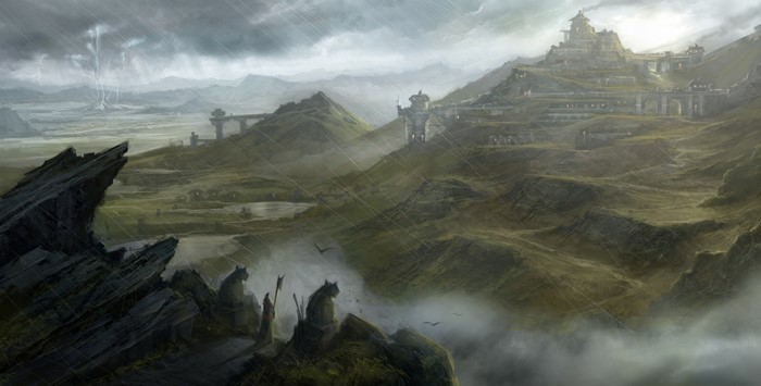 Dragon Age 4K landscape with fortress