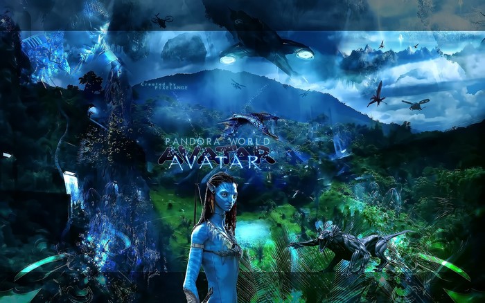 Avatar Pandora World with Neytiri and creatures