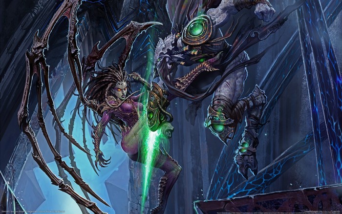 Kerrigan and Zeratul from StarCraft 2