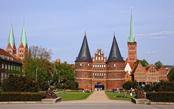 Holstentor Gate in Luebeck, Germany