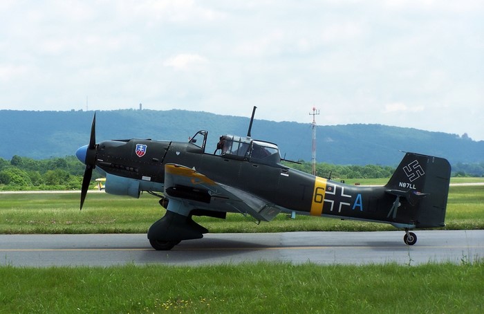 Junkers Ju-87 Stuka airplane on tarmac