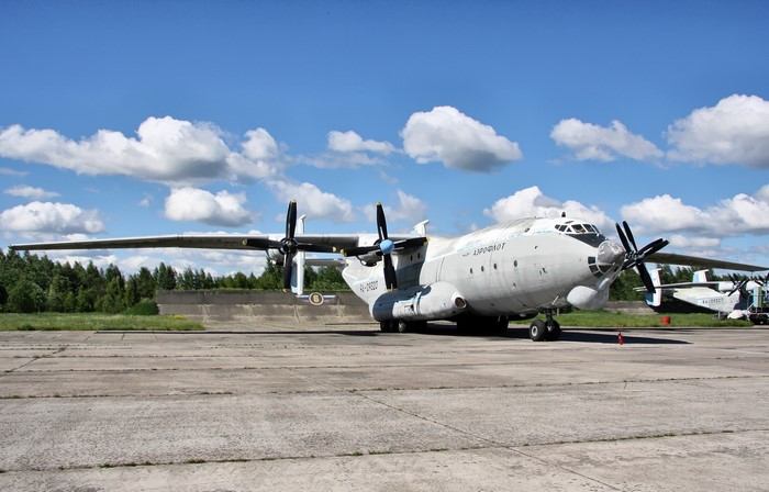 Antonov An-12 transport aircraft on tarmac