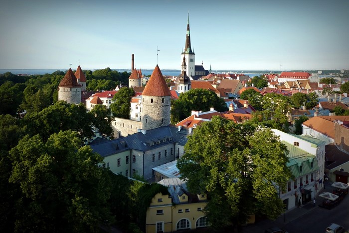 Tallinn Old Town with St. Olaf's Church
