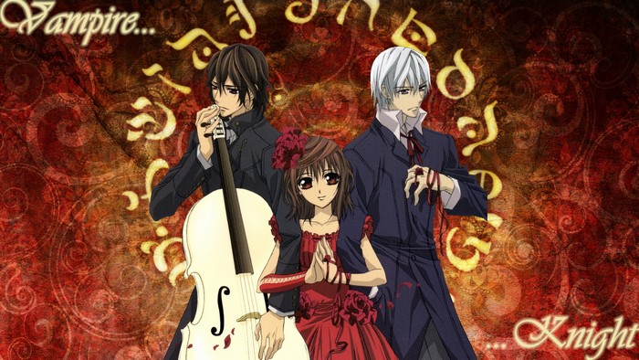 Vampire Knight characters with a cello