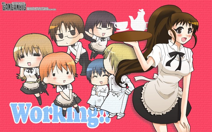 Working!! anime characters in maid outfits