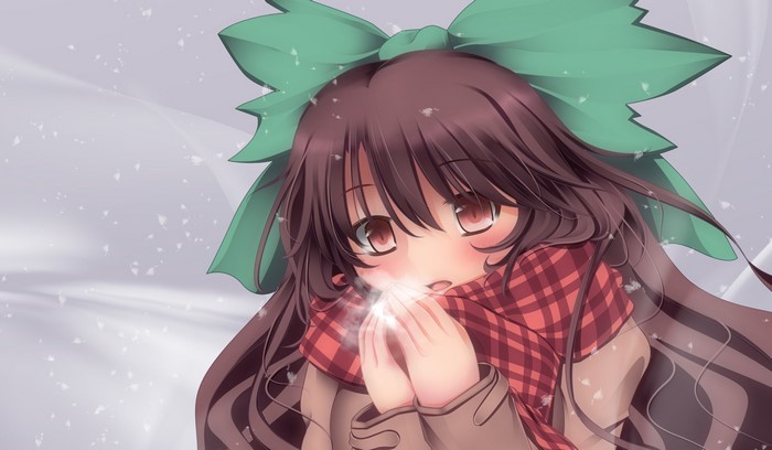 Touhou Project Anime Girl in Snow