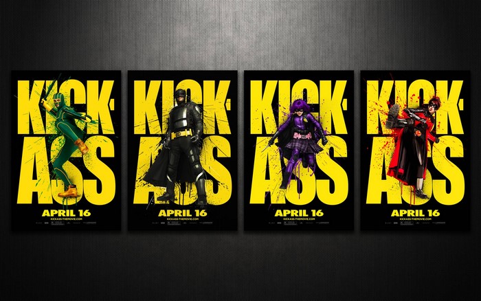 Kick-Ass movie posters with characters