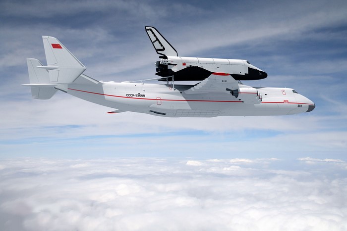 Antonov An-225 Mriya carrying Buran space shuttle