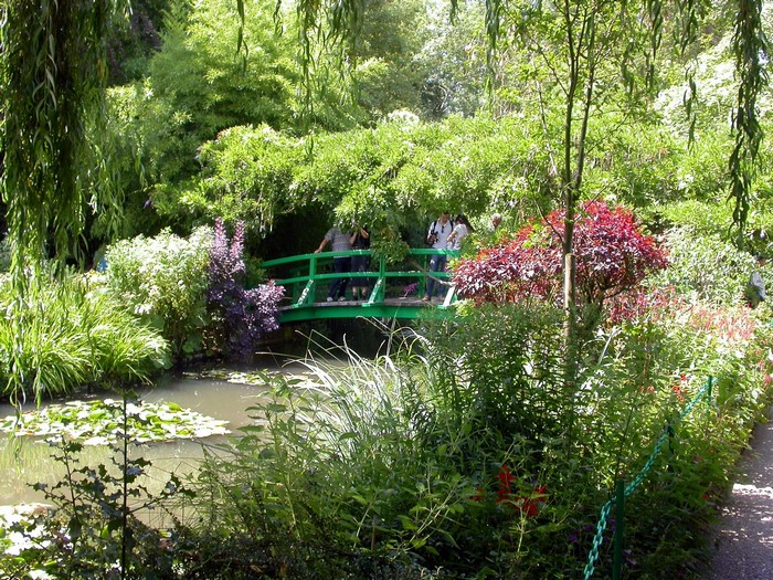 Monet's Garden Bridge with Water Lilies