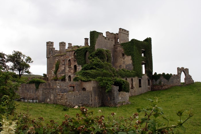 Clifden Castle ruins in Ireland