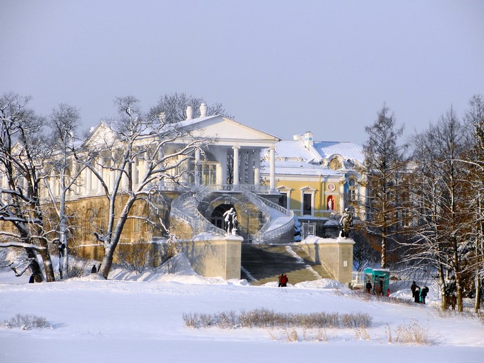 Catherine Palace in St. Petersburg during winter