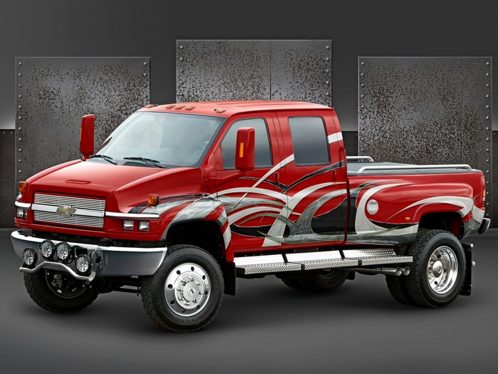 Red Chevrolet Silverado Heavy Duty Truck