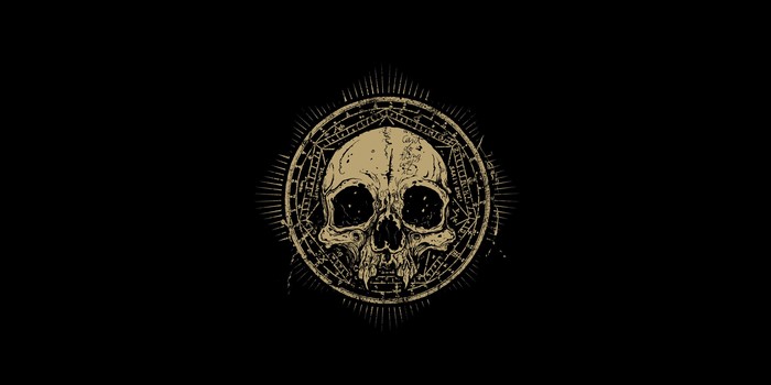 Skull with occult circle