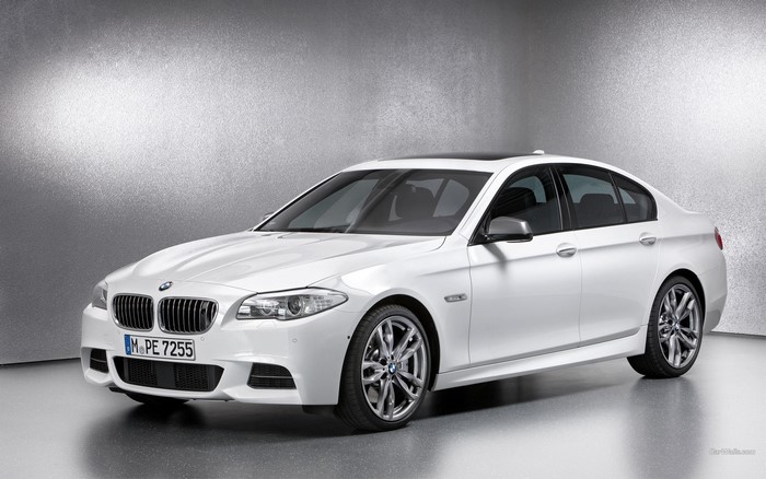White BMW 5 Series Sedan