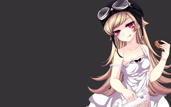 Shinobu Oshino from Bakemonogatari eating a donut