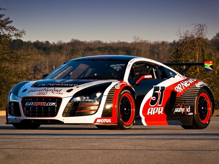 Audi R8 GRAND-AM race car with APR livery